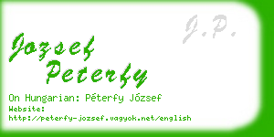 jozsef peterfy business card